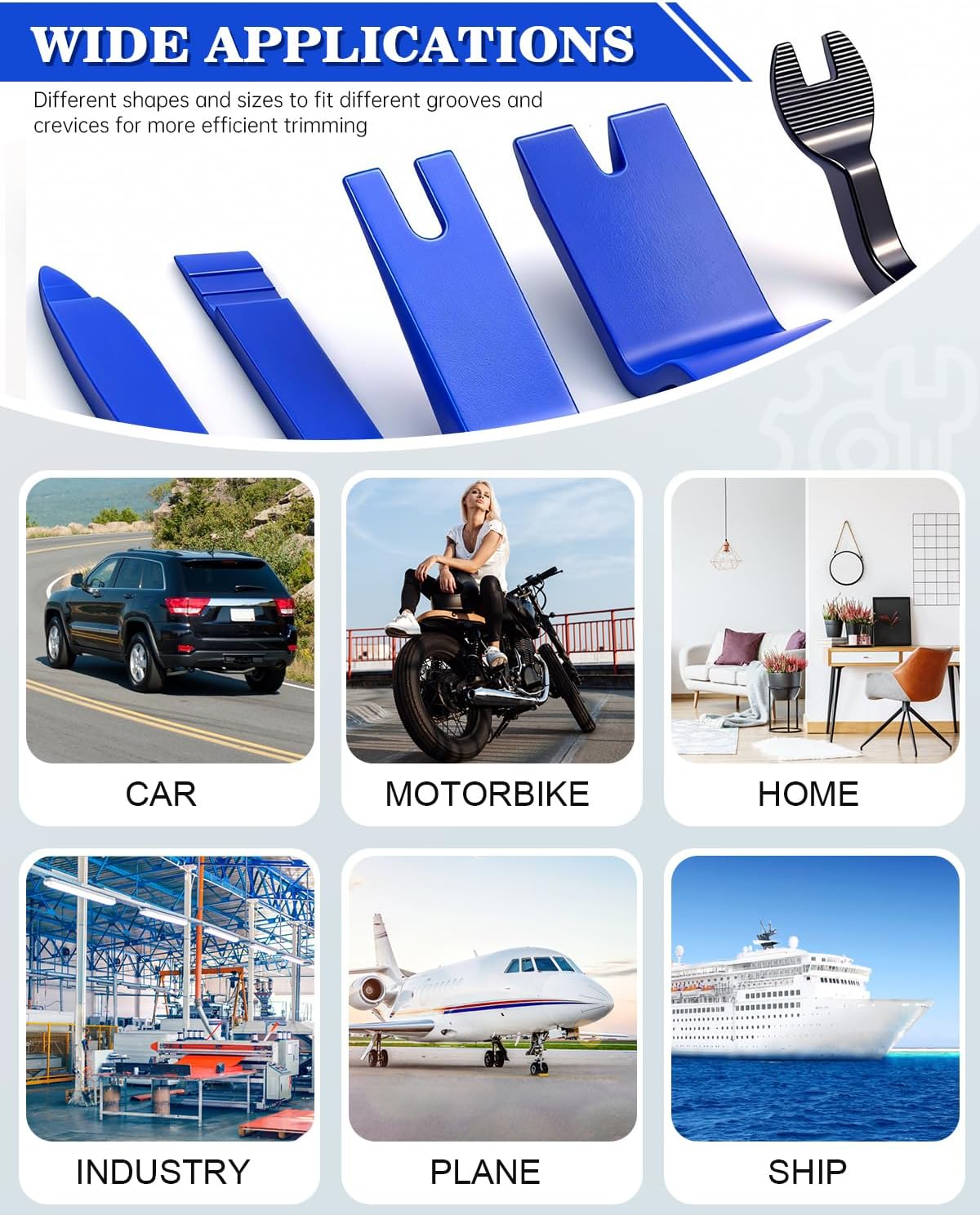 8pcs Car Hand Tool Set Car Dis - Trim Restorer Plastic 评论和价格