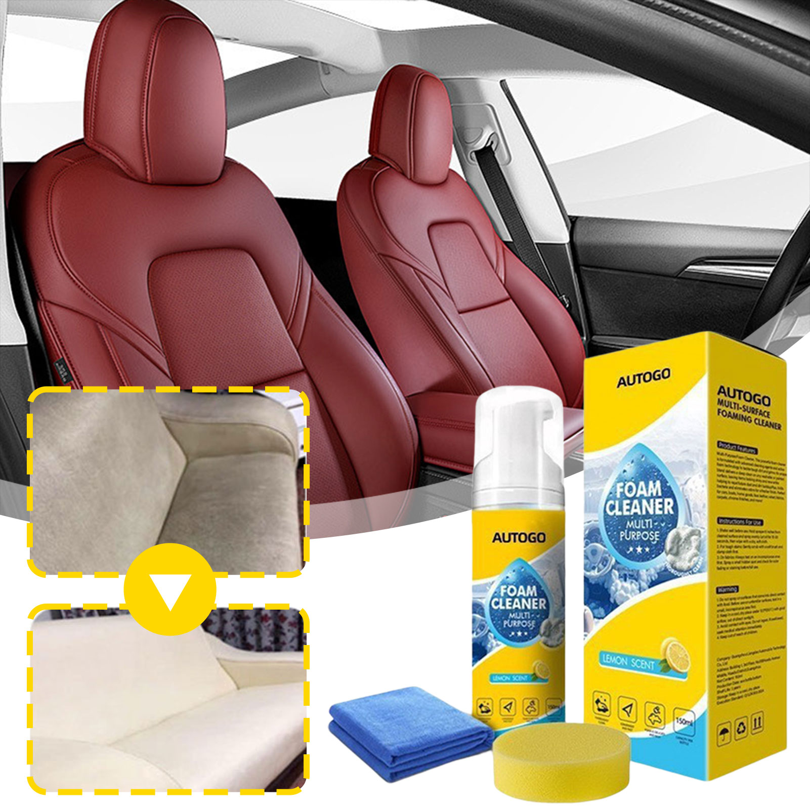 Multipurpose Foam Cleaner For  - Leather Cleaner Interior 评论和价格